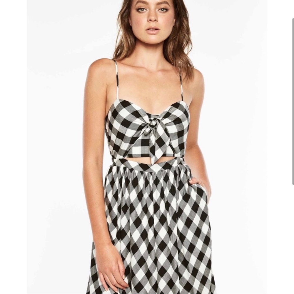 Bardot | Ibiza Gingham Sundress Black & White 8